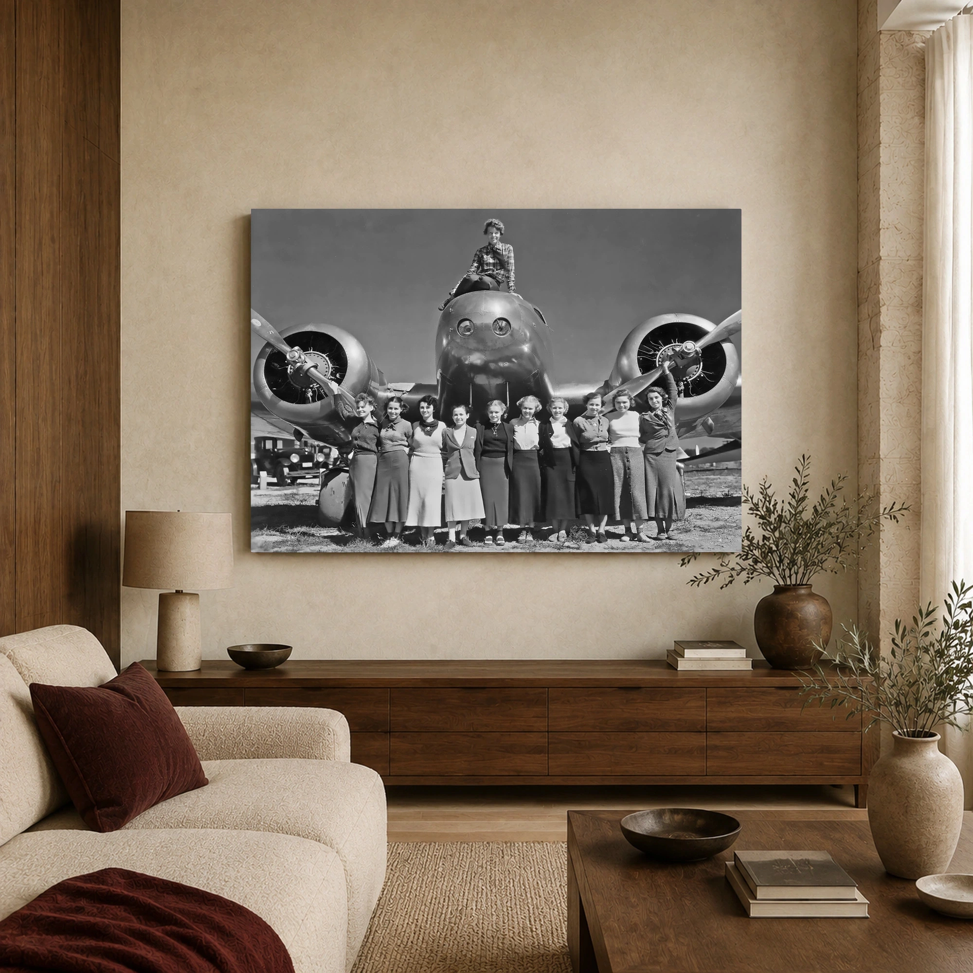 Amelia Earhart Historic Aviation Vintage Wall Art, view 2