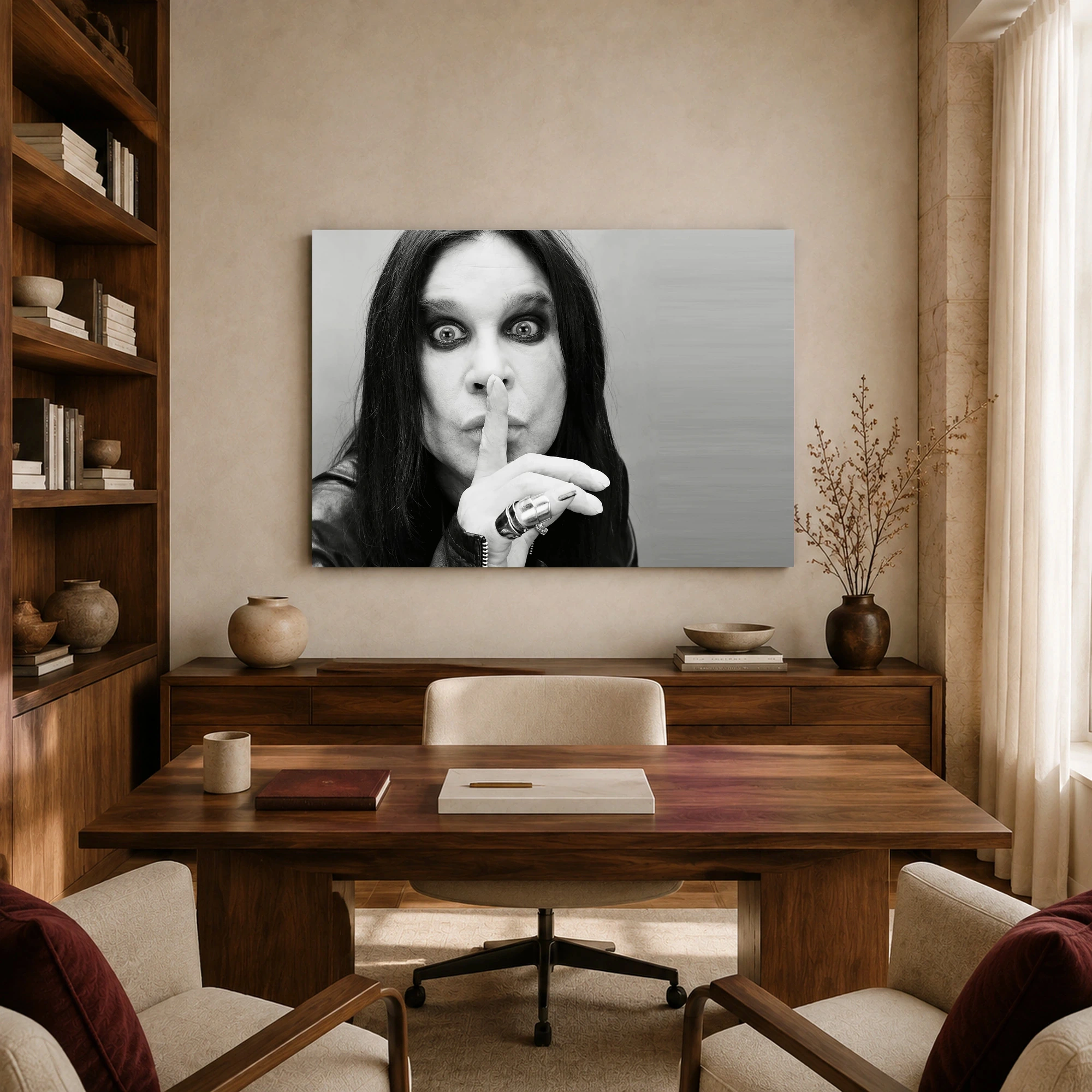 Ozzy Osbourne Hush Black and White Music Legend Wall Art, view 8