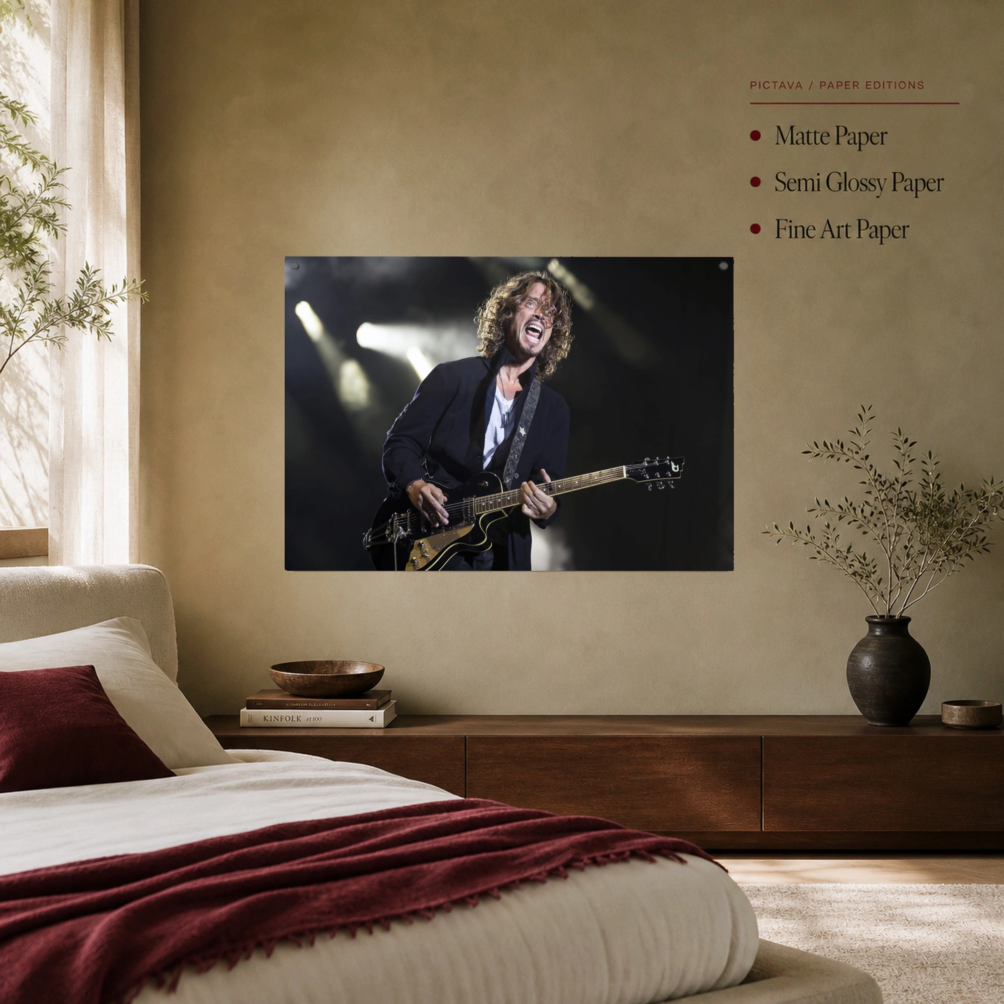 Chris Cornell Live Concert Guitar Performance Art Print, view 6