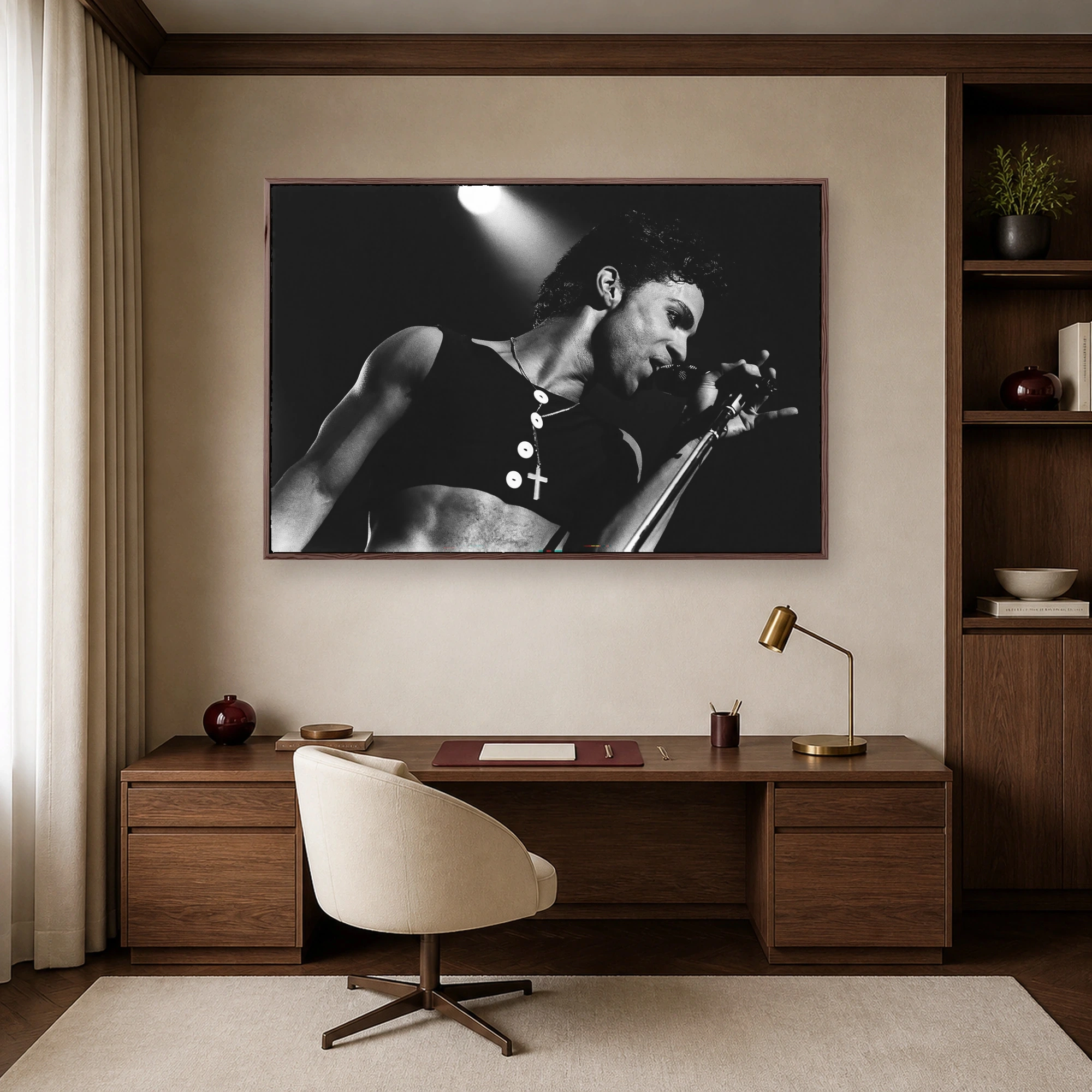 Prince Live Concert Black and White Wall Art, view 6