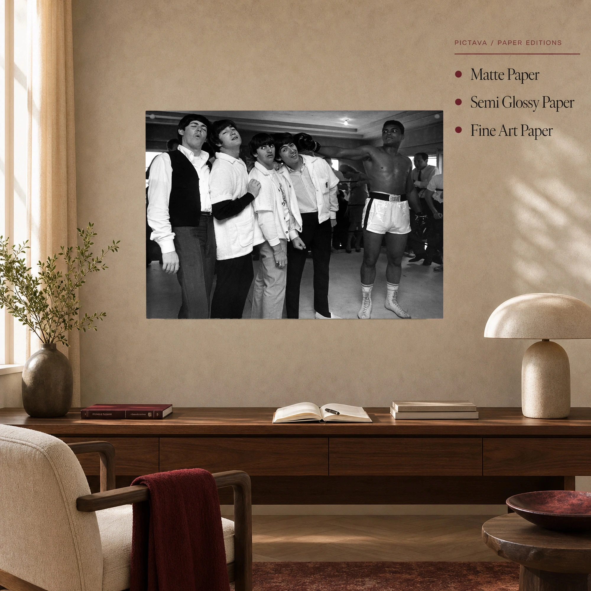 The Beatles and Muhammad Ali Historic Photo Canvas, view 5