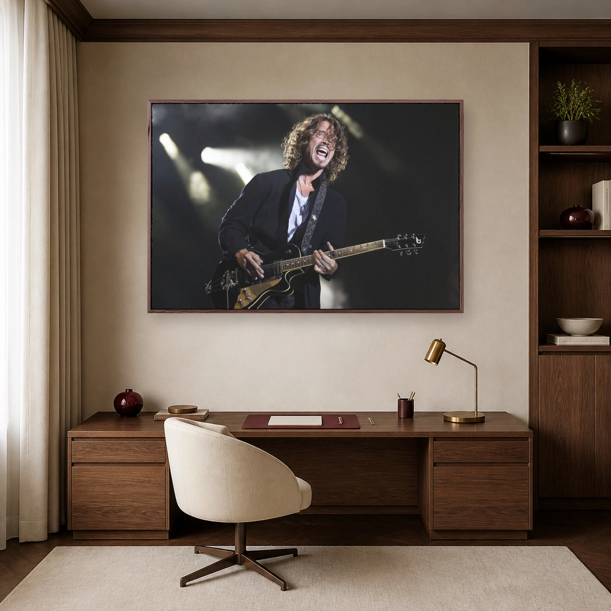 Chris Cornell Live Concert Guitar Performance Art Print, view 7